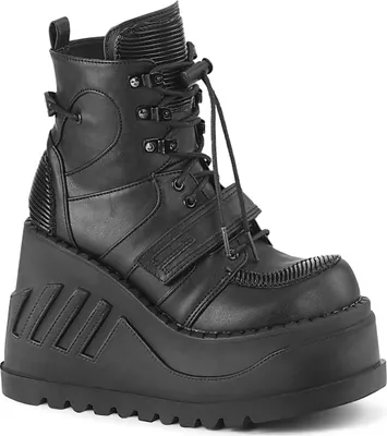 Produktbild von STOMP-13 Damen Booties von DemoniaCult, Schwarz EU 41, US 11