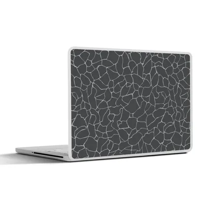 Produktbild von MuchoWow® Laptop Aufkleber Sticker Cover Design - Geometrie - Schwarz 40x30 cm - Laptop Dekoration - Selbstklebend