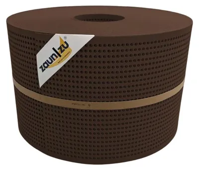 Produktbild von Doppelstab Sichtschutz zaun|zu PREMIUM gelocht 30% Streifen PP Zaunblende Braun 50m