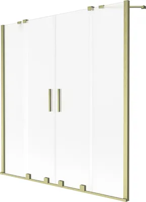 Zdjęcie produktu dla Mexen Velar Duo parawan 150x150 cm szron, złoty szczotkowany