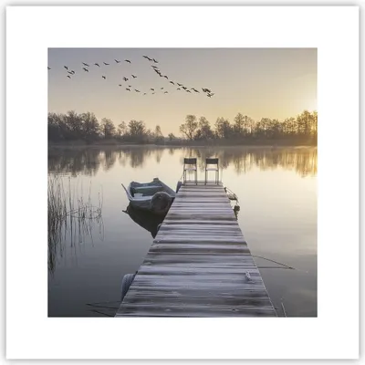 Produktbild von Poster - Poster ohne Rahmen - Brücke Westen die Sonne - 30x30 cm - Wand Bild - Wanddeko - Wandbilder - Kunstposter - Wandposter - Bilder - Kunstdruck - Wanddekoration - Wandbild - P2XAC30x30-4197