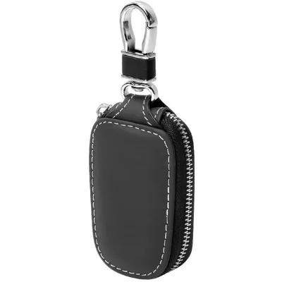Produktbild von Autoschlüssel Abdeckung,Auto Schlüsselanhänger Tasche Schutz aus, Leder Reißverschluss-Autoschlüssel