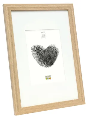Produktbild von Deknudt Frames Bilderrahmen mit Passepartout - Natur Holzfarbe - S66KH1 P1 20x30