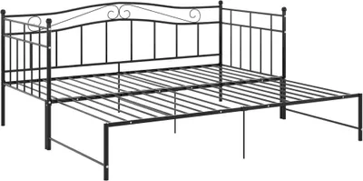Obrázek produktu pro vidaXL Rozkládací pohovka černá kovová 90x200 cm