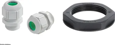 Obrázok produktu pre LAPP skrutkovacie spojenie bez halogénov s protimutrou M32x1,5 polyamid (PA) dĺžka závitu 10,0 mm – 1 kus