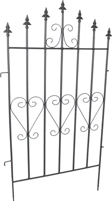 Produktbild von Dekozaun Lilie erweiterbar Gartenzaun Garten Metallzaun Steckzaun Zierzaun