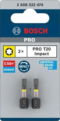 Produktbild von PRO Torx Impact Bit, T20, 25 mm, 2-tlg.
