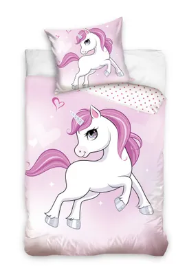 Productafbeelding van Animal Pictures BABY Dekbedovertrek, Unicorn - 100 x 135 cm - Katoenen