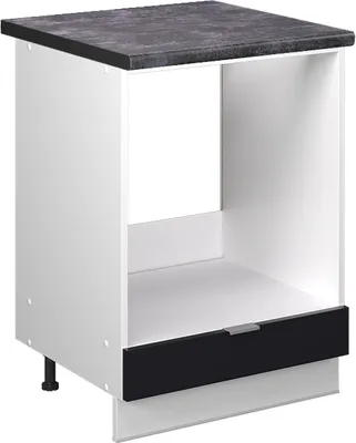 Produktbild von Herdumbauschrank Vicco Fame-Line Schwarz gestreift 60 cm , AP Anthrazit, Model 50978