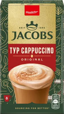 Produktbild von JACOBS Löskaffee Typ Cappuccino 5 x 8 Sticks - 40 Getränke Instantkaffee Instant