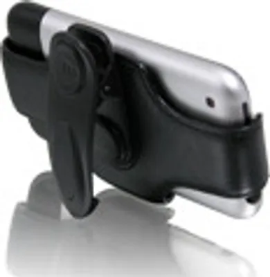 Produktbild von Macally Leather Swivel Belt Clip & Stand for iPhone, iPhone, Schwarz