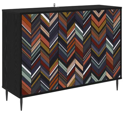 Produktbild von Sideboard OMMEN Schwarz Eichen-Optik 102 x 33 x 76 cm