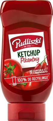 Produktbild von Pudliszki Ketchup Pikantny | Scharfer Tomatenketchup mit Cayennepfeffer | 480 g