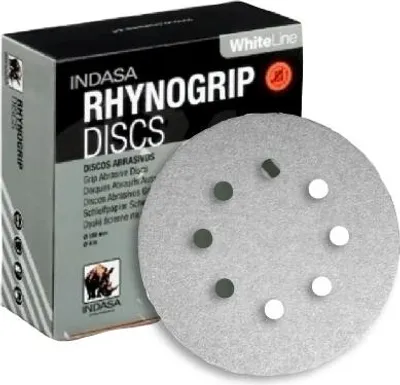 Image de INDASA Rhynogrip White 125/8H P180 Disque abrasif