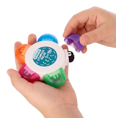 Produktbild von Dekorativer Roll-Stempel, selbstfärbend, kreativer Stempel – 5 Blumenmotive