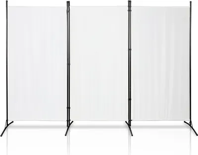 Produktbild von Jiubiaz Paravent Outdoor Raumteiler Garten Spanische Wand Trennwand Raumtrenner 3 teilig Beige