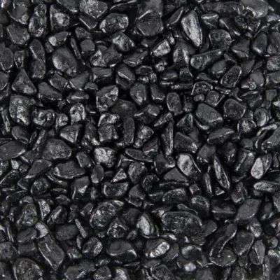 Produktbild von Farbiger Aquarienkies 5-12mm. Dekosteine für Aquarium 1kg. Schwarz