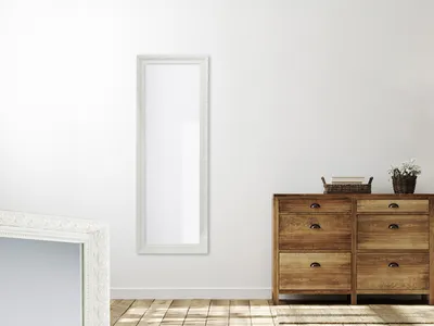 Produktbild von Wandspiegel TANJA mit Holzrahmen in Weiß 50x150cm