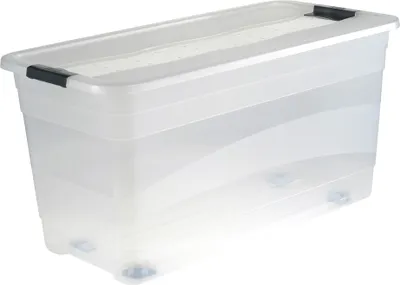 Produktbild von keeeper Kristallbox mit Rollen 83 L 79,5 x 39,5 x 41 cm