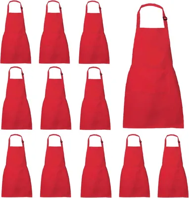 Obrázek produktu pro 4. 12. Zástěry pro děti, voděodolné, nastavitelné, s 2 kapsami, vhodné pro chlapce i dívky, do školy, do kuchyně, pro vaření, pečení, malování, tvoření