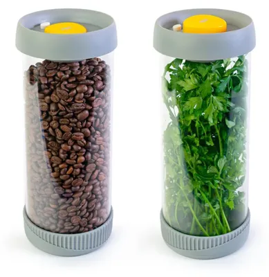2er-Set Glas-Vakuumdosen 1,5 l – luftdicht, mottenbeständig