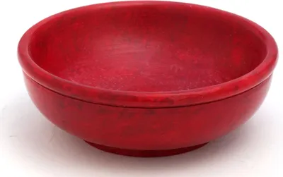 Produktbild von Speckstein-Räucherschälchen - Farbe: rot - Durchmesser 10 cm