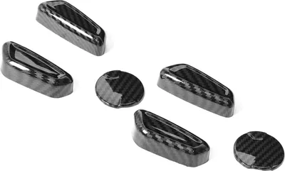 Produktbild von 6-teilige Sitzverstellungsknopfabdeckung im Kohlefaser-Stil, passend für Ford F-150 2015–2020