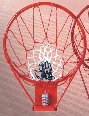 Imagen del producto de Aro de baloncesto resistente, con feder de 16 mm, fabricado en acero, para uso en exteriores.