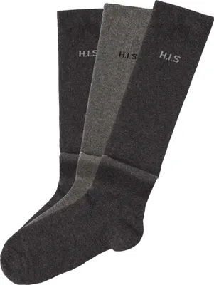 Produktbild von H.I.S. Kniestrümpfe 3 -teilig 2x anthrazit meliert, 1x grau meliert Größe 35/38