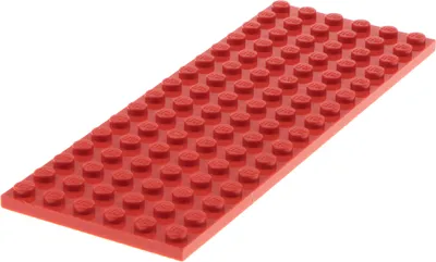 Produktbild von 1x Lego Bau Platte 6x16 rot Basic Grundplatte Zug Eisenbahn 10024 4544524 3027