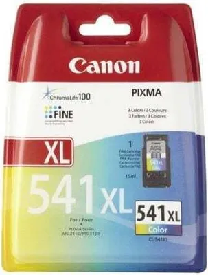 Zdjęcie produktu dla Canon CL-541 XL, Wysoka (XL) wydajność, Cyjan, Purpurowy, Żółty, Tusz na bazie pigmentu, 1 szt.