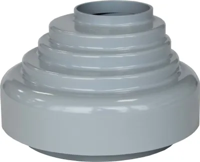 Produktbild von INEFA Verbindungsstück Fallrohr zu Abfluss, PVC DN50 / 50mm Grau Zubehör Fallrohr Kunststoff, einfache Steckmontage,  Germany