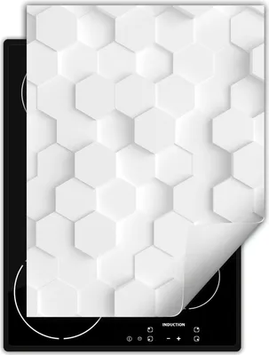 Produktbild von DarHaus Herdabdeckplatte Einteilig Küche Abdeckplatte für Glaskeramikkochfeld Abdeckung Induktionskochfeld Aufrollbare Matte 40x52 cm, weiß 3D