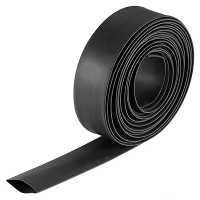 Krimpschlauch 3/4" (20 mm), 34 mm flach, 2:1, 7 m, Schwarz