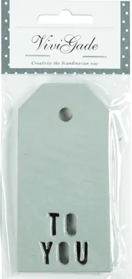 Produktbild von Geschenkanhänger, Größe 5x10 cm, 300 g, Silber, TO YOU, 15Stck.