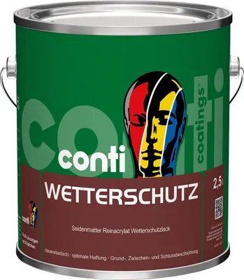 Produktbild von Conti® Wetterschutz Seidenmattlack0,75 Liter      RAL 9016 - Weiß