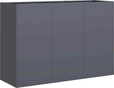 Image de vidaXL Bac à plantes Anthracite 120x40x80 cm Acier laminé à froid