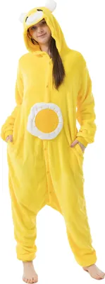 Produktbild von Katara 1744 -  Glücksbärchi Sonnenscheinbärchi Gelb S (145-155cm), Jumpsuit, Onesie, Karneval, Overall, Party, Karnevals-Kostüm, Verkleidung zum Fasching, Schlafanzug, Hausanzug, Jogginganzug, Cosplay, Tierkostüm für Erwachsene
