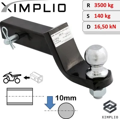 Produktbild von Anhängerkupplung AHK-Einschub 2-Zoll Adapter 51x51mm für Kymco MXU