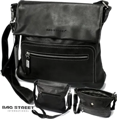 Produktbild von Tasche Umhängetasche Handtasche Leder-Look schwarz Bag Street Ta7003