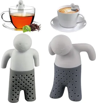 Immagine prodotto di Infusore per tè in silicone - Filtro riutilizzabile per tè, grazioso colino per tè, adatto a tutti i tipi di tè sfuso (2 pezzi)
