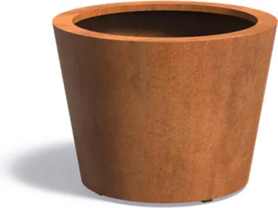Produktbild von Adezz Conic mit Boden Pflanzgefäß aus Corten-Stahl Pflanzkübel Blumentopf