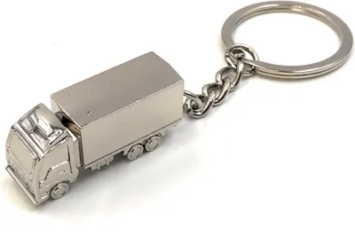 Immagine prodotto di Onwomania portachiavi 40 tonnellate camion camion ciondolo in metallo argento fascino