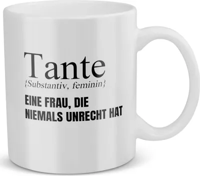 Produktbild von 22Feels Beste Tante Geschenk Geburtstag Tasse Spruch Weihnachten Kaffeetasse Frauen Muttertag Geschenkidee