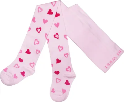 Produktbild von Kinderstrumpfhosen für Mädchen Herzchen Hellrosa Größe 92-98