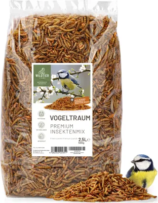 Produktbild von Vogeltraum Premium Insektenmix 500g - Hochwertige Proteinquelle Wildvögel