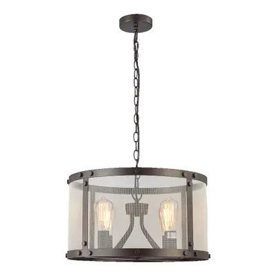 Obrázok produktu pre Závesné svietidlo IOWA 4xE27/40W D495 hnedá/strieborná D: 49,5cm Š: 49,5cm V: 150cm stmievateľné