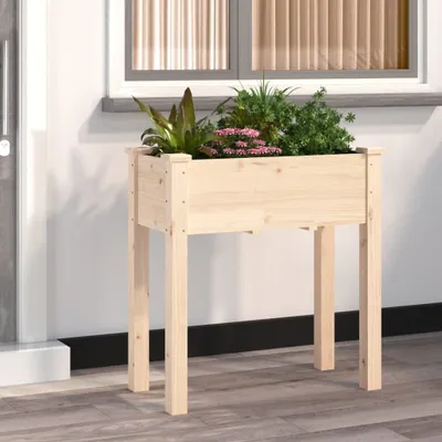 Produktbild von The Living Store Pflanzkübel mit Einsatz 71x37x76 cm Massivholz Tanne