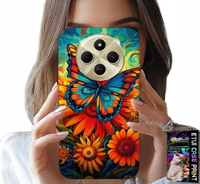 Obrázok produktu pre Puzdro pre Xiaomi Redmi 14C 4G - Motýle, kvety, ruže