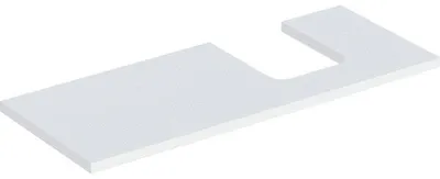 Produktbild von Geberit ONE Waschtischplatte, Ausschnitt rechts, für Aufsatzwaschtisch Schalenform, 120x3x47cm, 505.315.00.2